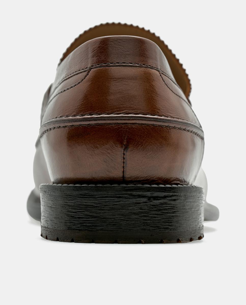 Sapatos Tipo Mocassins em Pele com Fita Moca-3