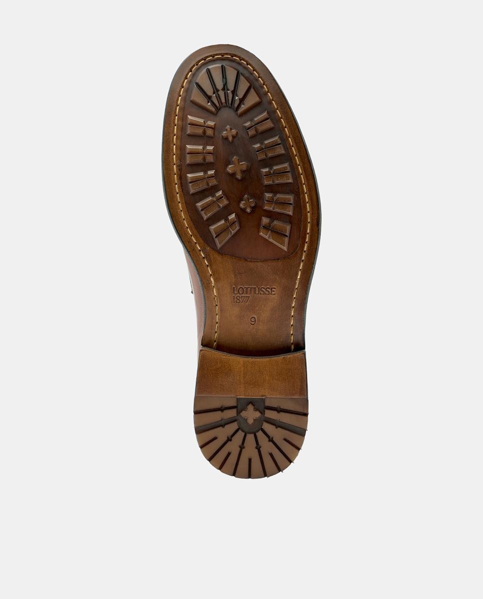 Sapatos Tipo Mocassins em Pele com Fita Moca-5