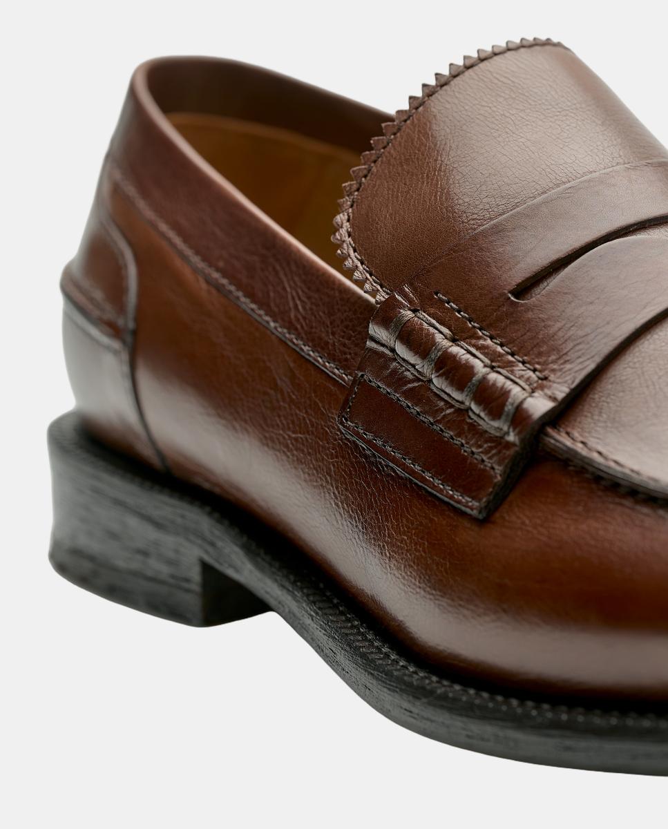 Sapatos Tipo Mocassins em Pele com Fita Moca-6