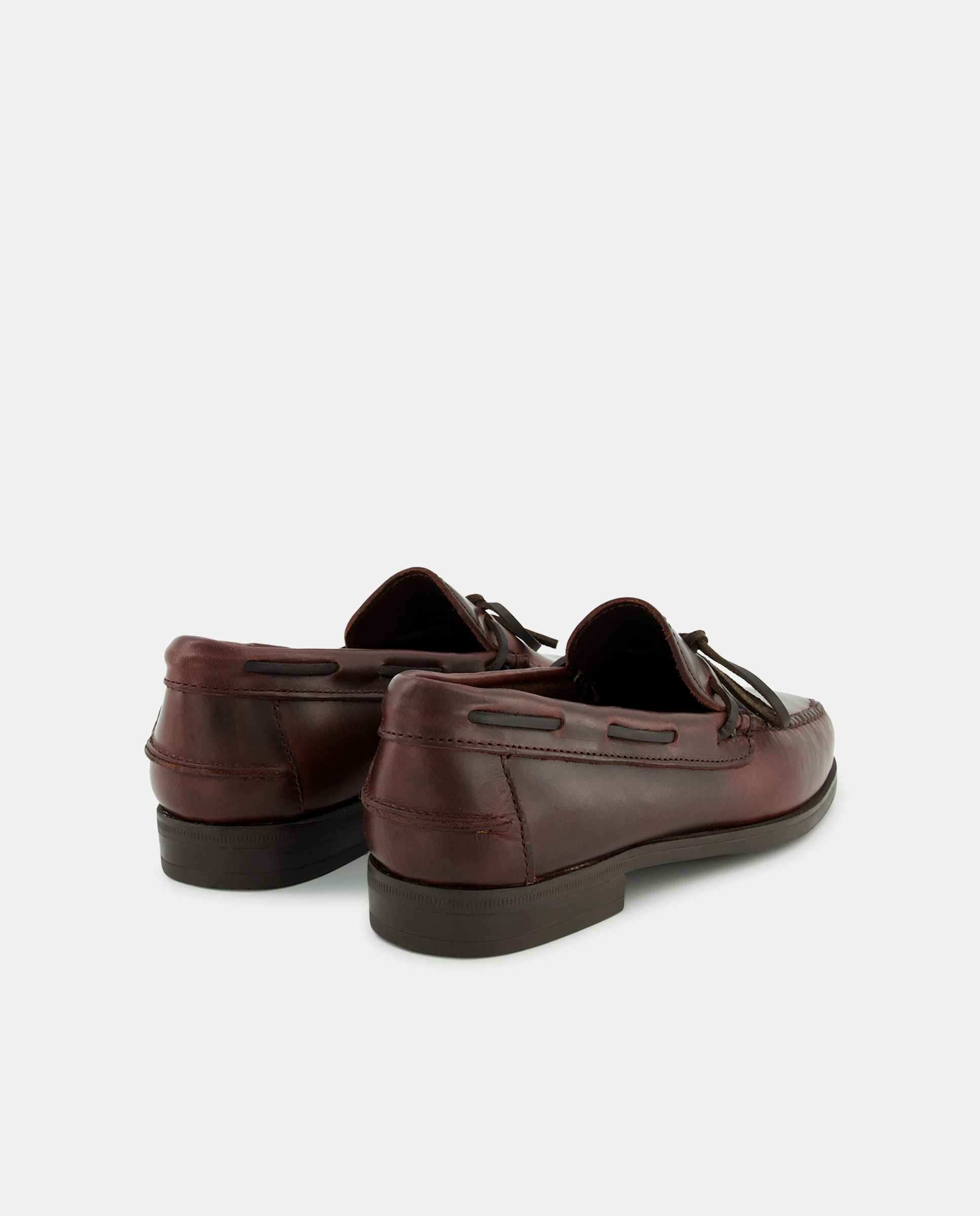 Mocassins com Adorno de Laço e Sola de Borracha - Castanho-Escuro Castanho-escuro-3