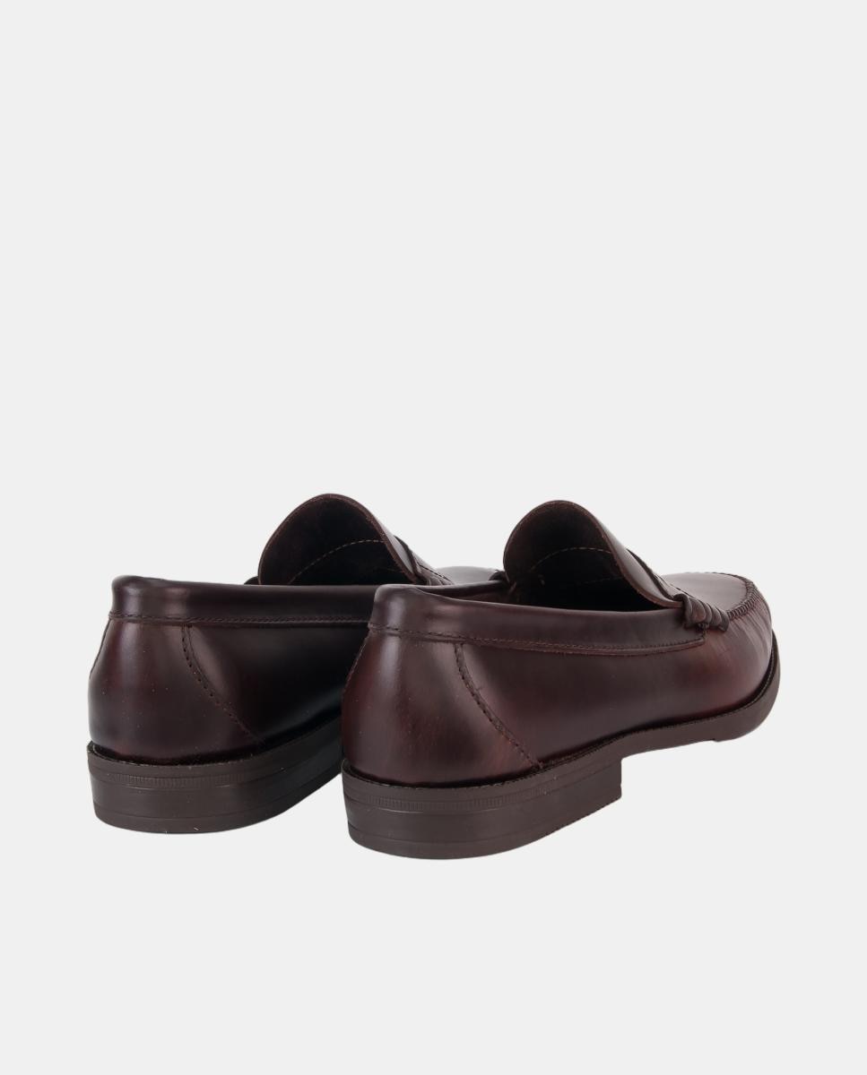 Mocassins de Travessão Ciclon Moka com Sola de Borracha Castanho-escuro-2