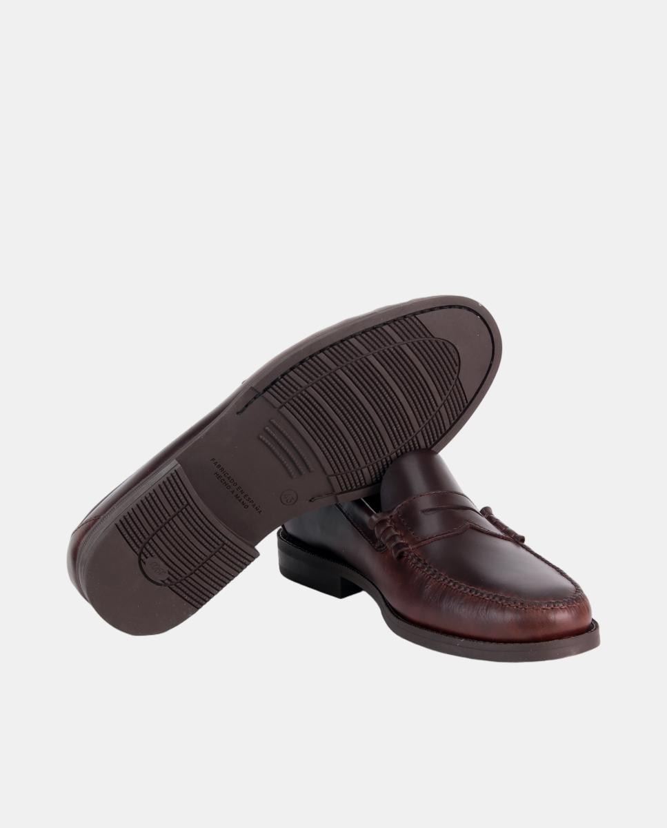 Mocassins de Travessão Ciclon Moka com Sola de Borracha Castanho-escuro-3