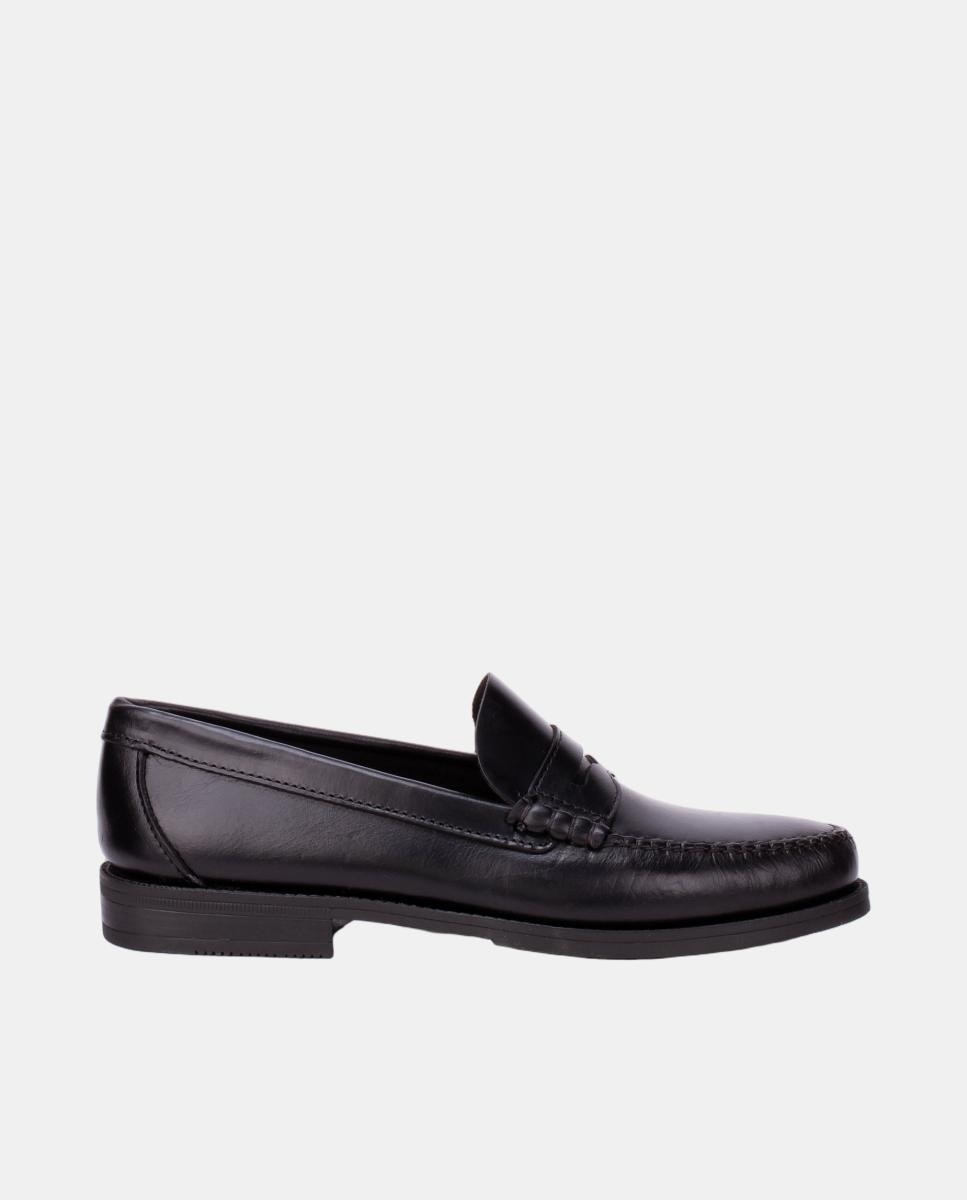 Imagem 0 de Mocassins Ciclon com Travessão e Sola de Borracha - Preto