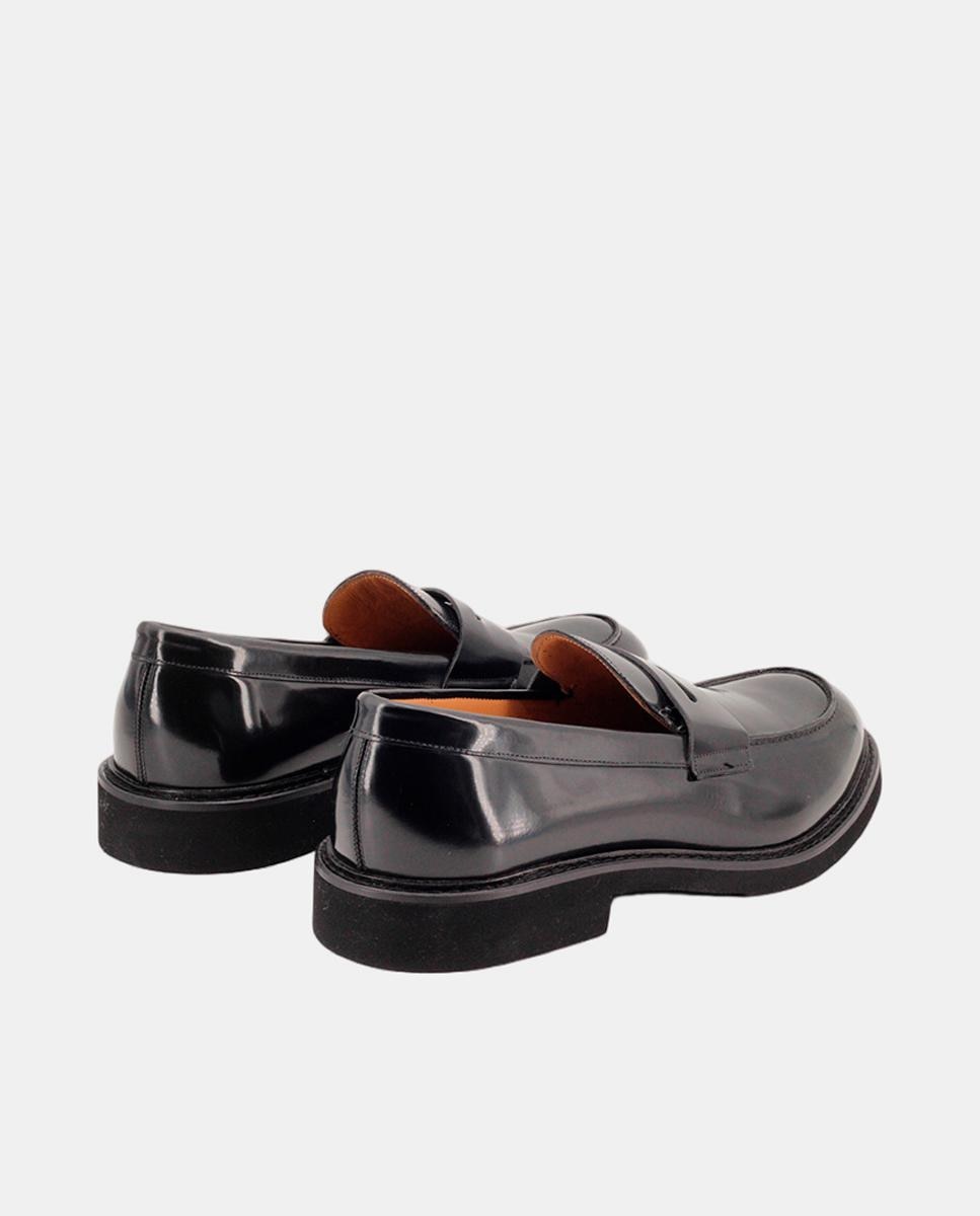 Mocassins em Pele com Fita Preto-3
