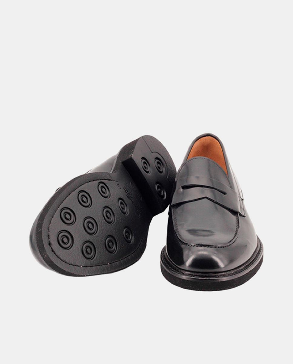 Mocassins em Pele com Fita Preto-4