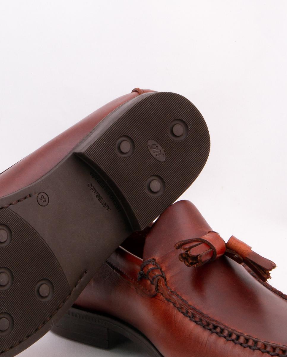 Imagen 4 de Zapato mocasín borlas ciclón seahorse piso goma - 1901 - Cuero Cuero