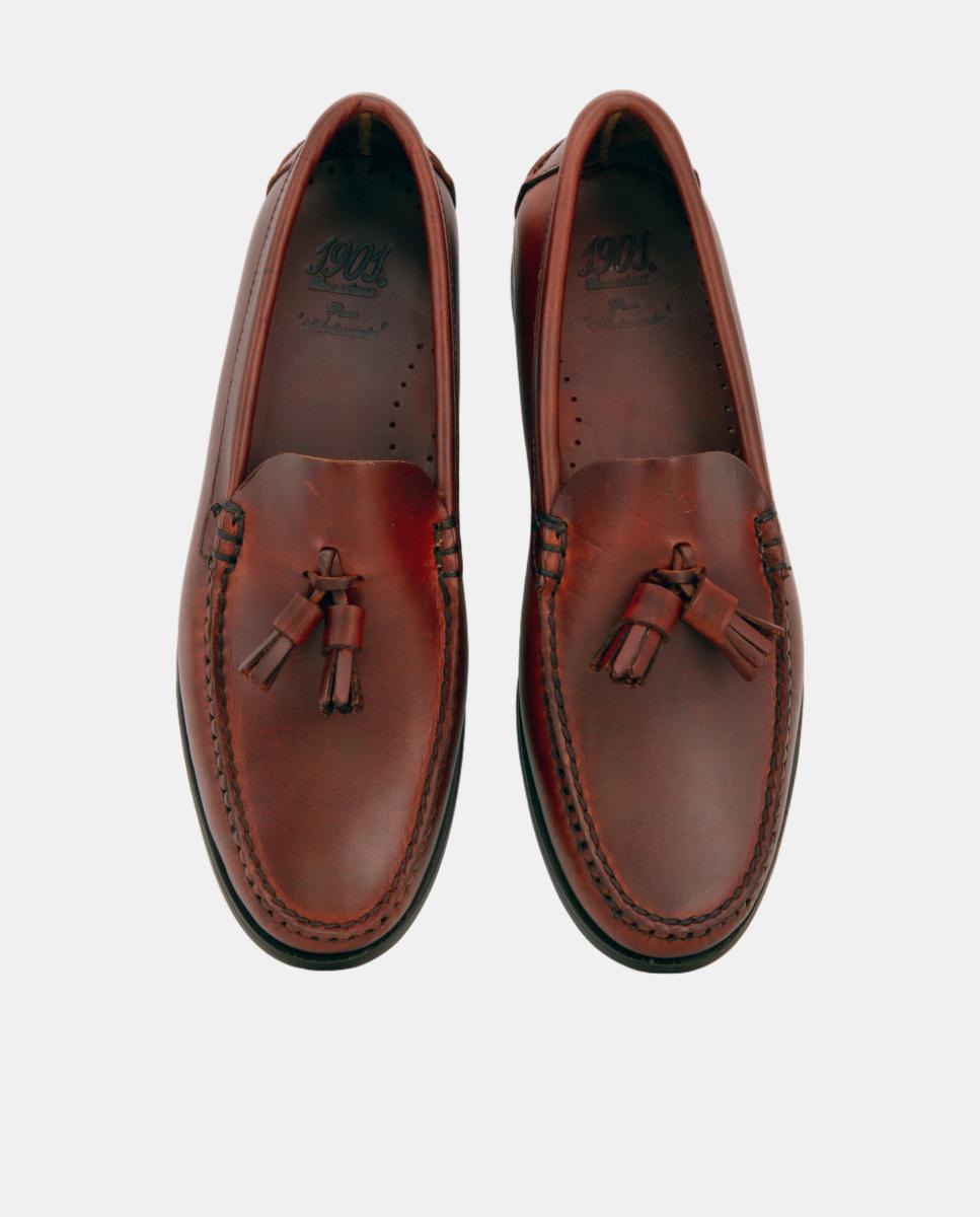 Imagen 5 de Zapato mocasín borlas ciclón seahorse piso goma - 1901 - Cuero Cuero