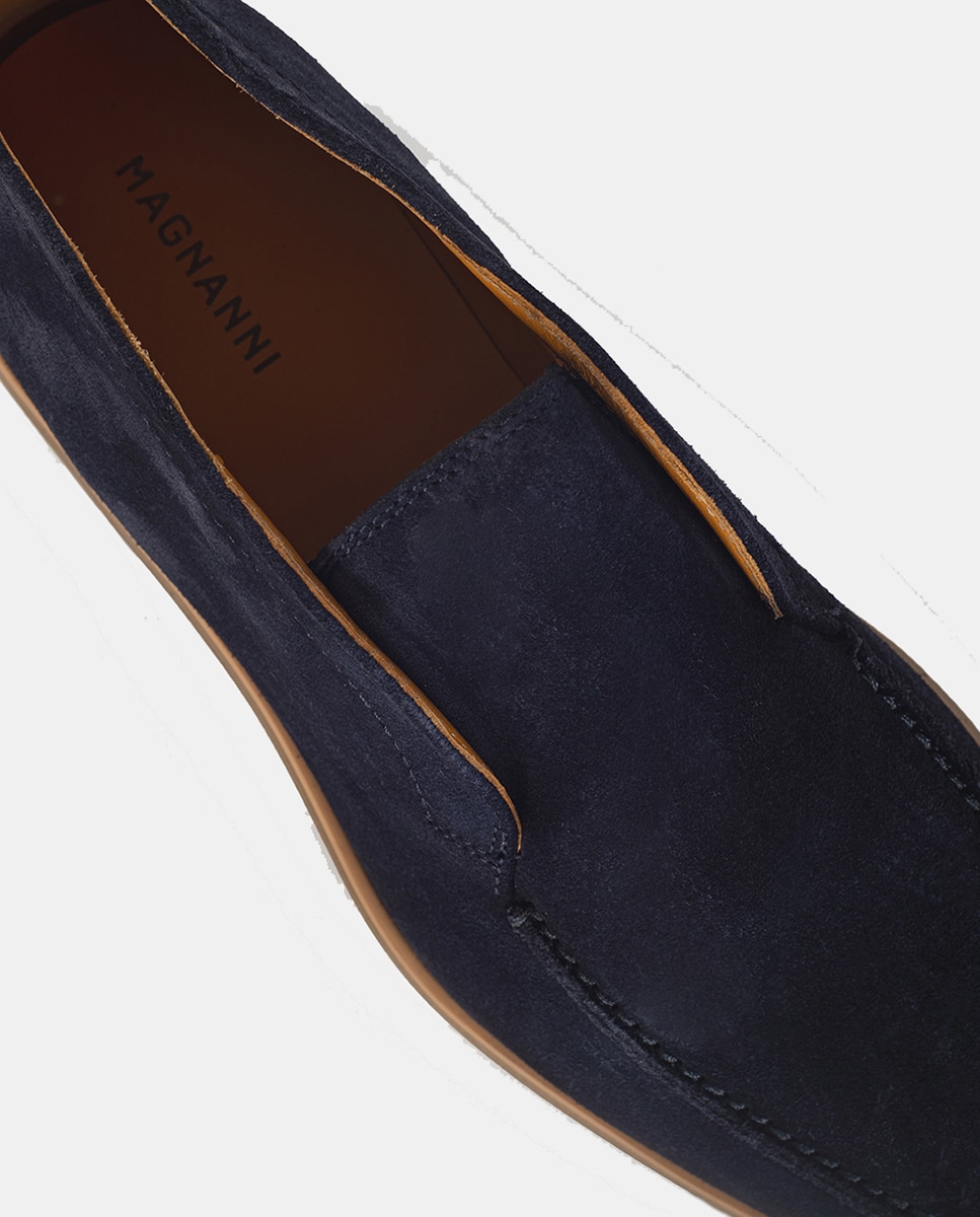 Botins com Sola de Borracha e em Croute Azul-marinho-12