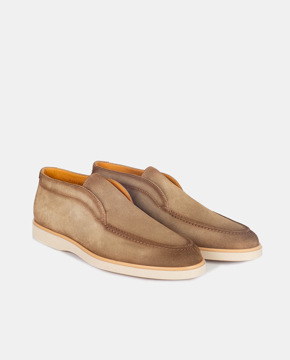 Botins com Sola de Borracha e em Croute Camel-2