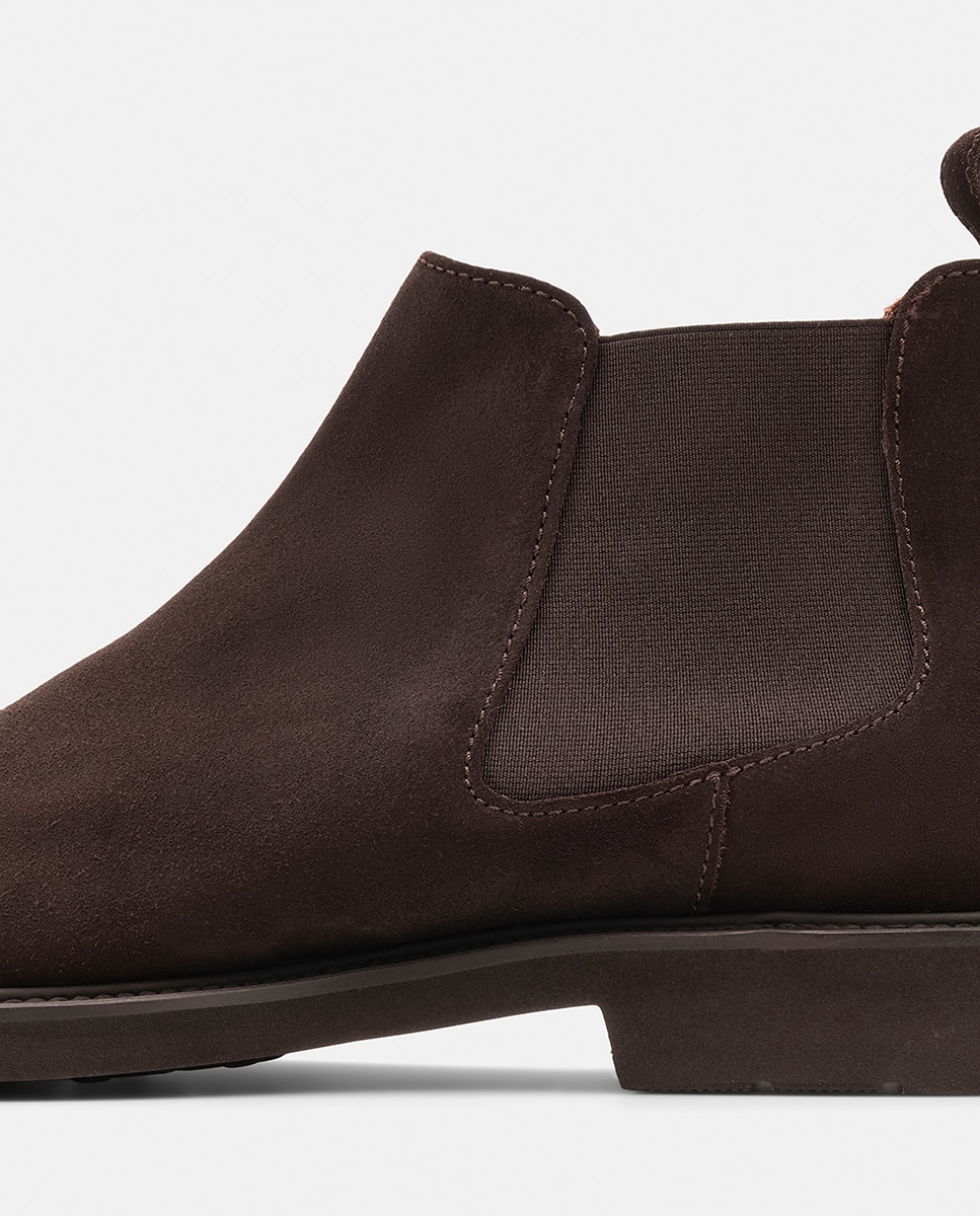 Botins Chelsea em Pele PL Baltimore Castanho-escuro-4