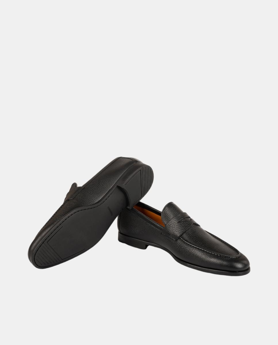 Mocassins de Travessão em Pele PG Aston Preto-5