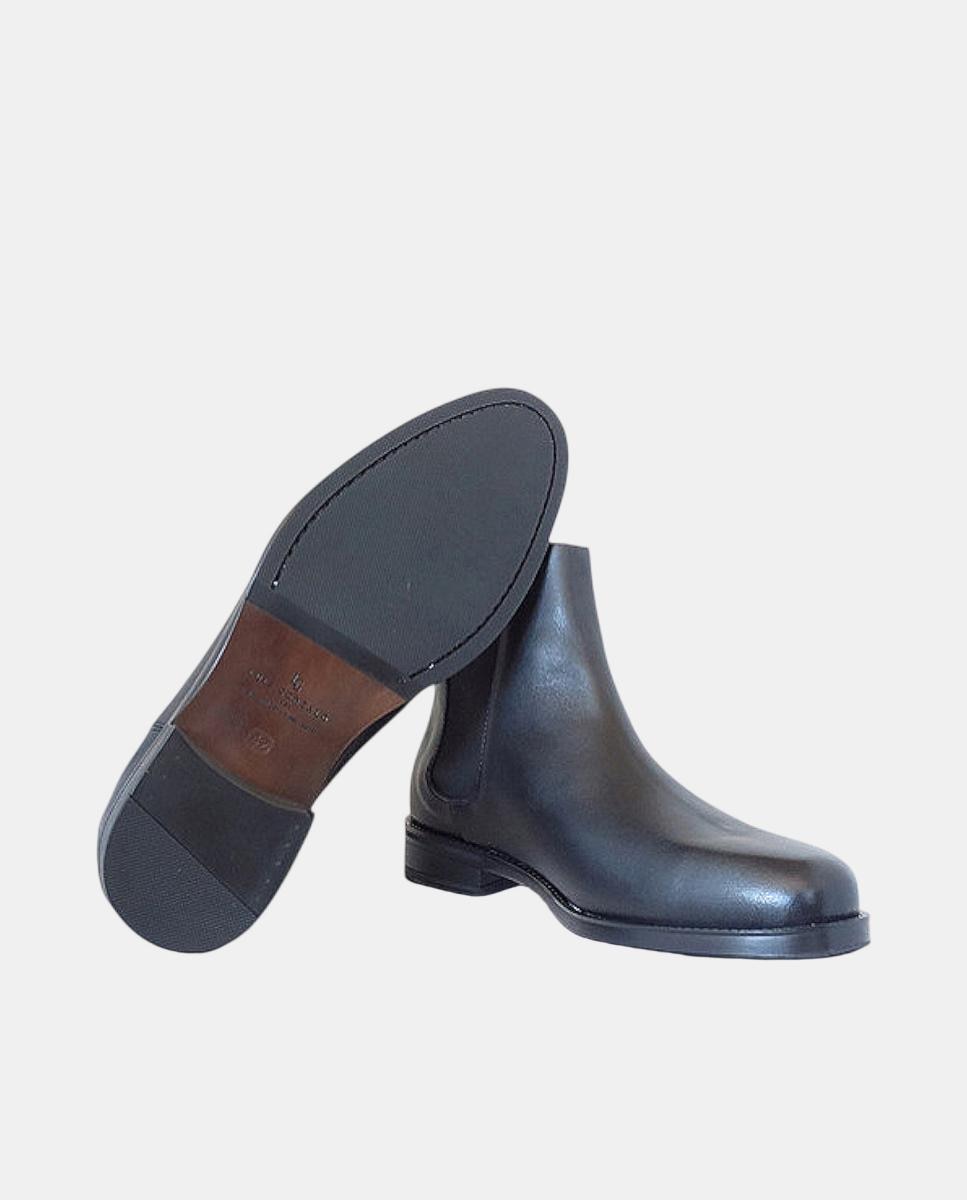 Botins Chelsea em Pele Preto-4