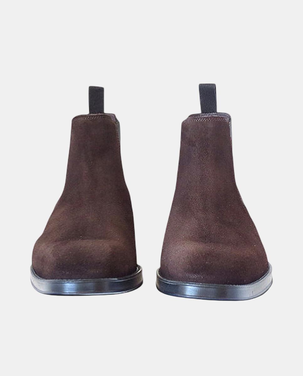 Botins Chelsea em Pele Castanho-escuro-3