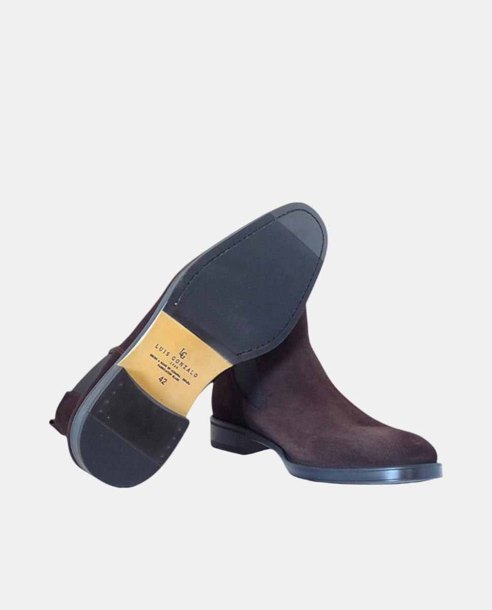 Botins Chelsea em Pele Castanho-escuro-4