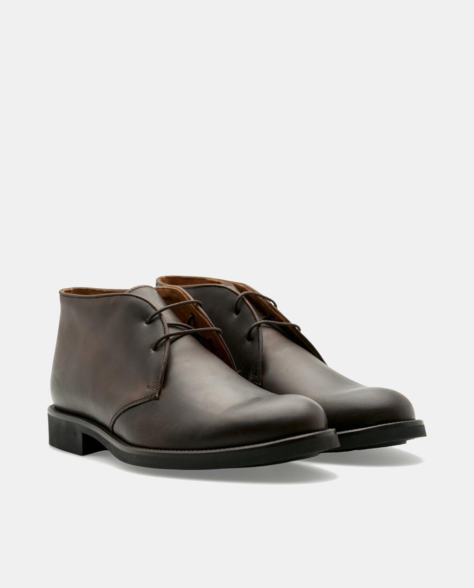 Botins Chukka em Pele com Pala Lisa Castanho-2