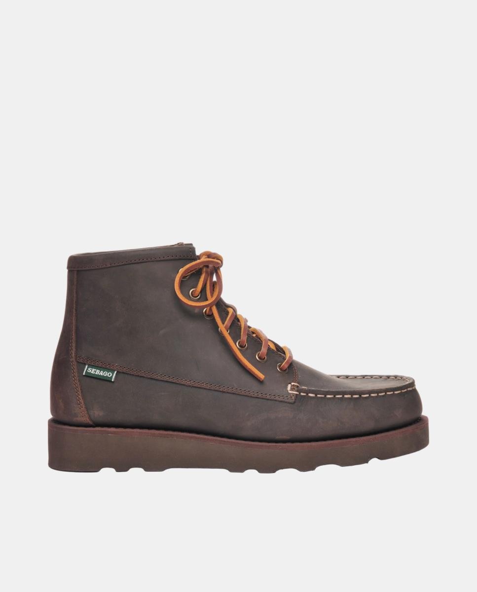 Imagen 1 de Bota cordones piel hombre tala Marrón oscuro