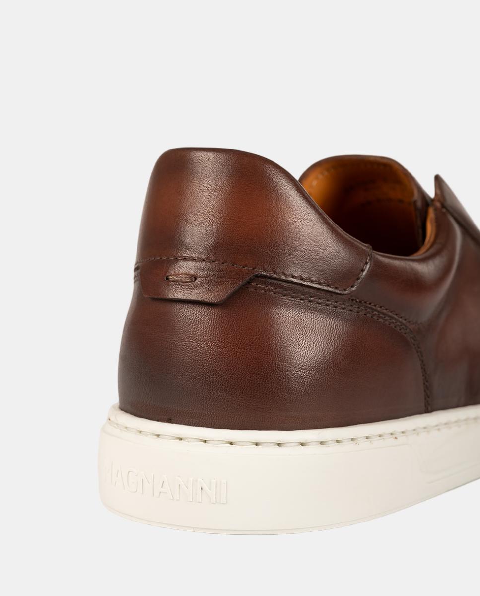Sapatilhas Slip On em Pele Pg Nitro Castanho-claro-6