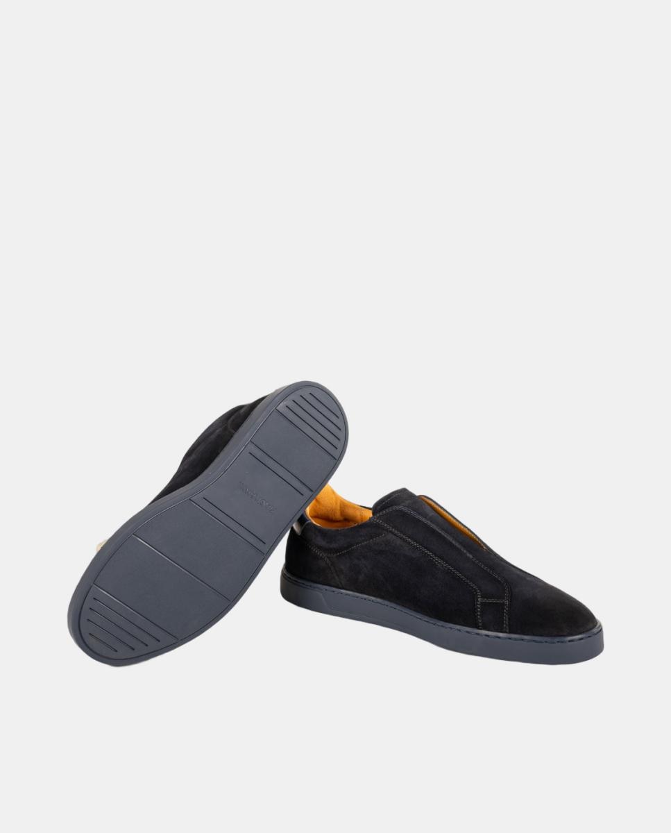 Sapatilhas Slip On em Pele Pg Nitro Azul-marinho-5