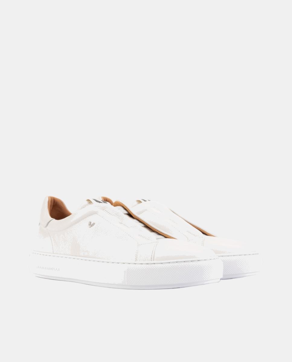 Sapatilhas com Elásticos Branco Osso-5