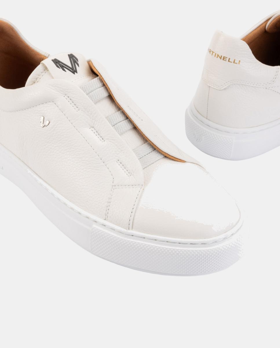 Sapatilhas com Elásticos Branco Osso-6