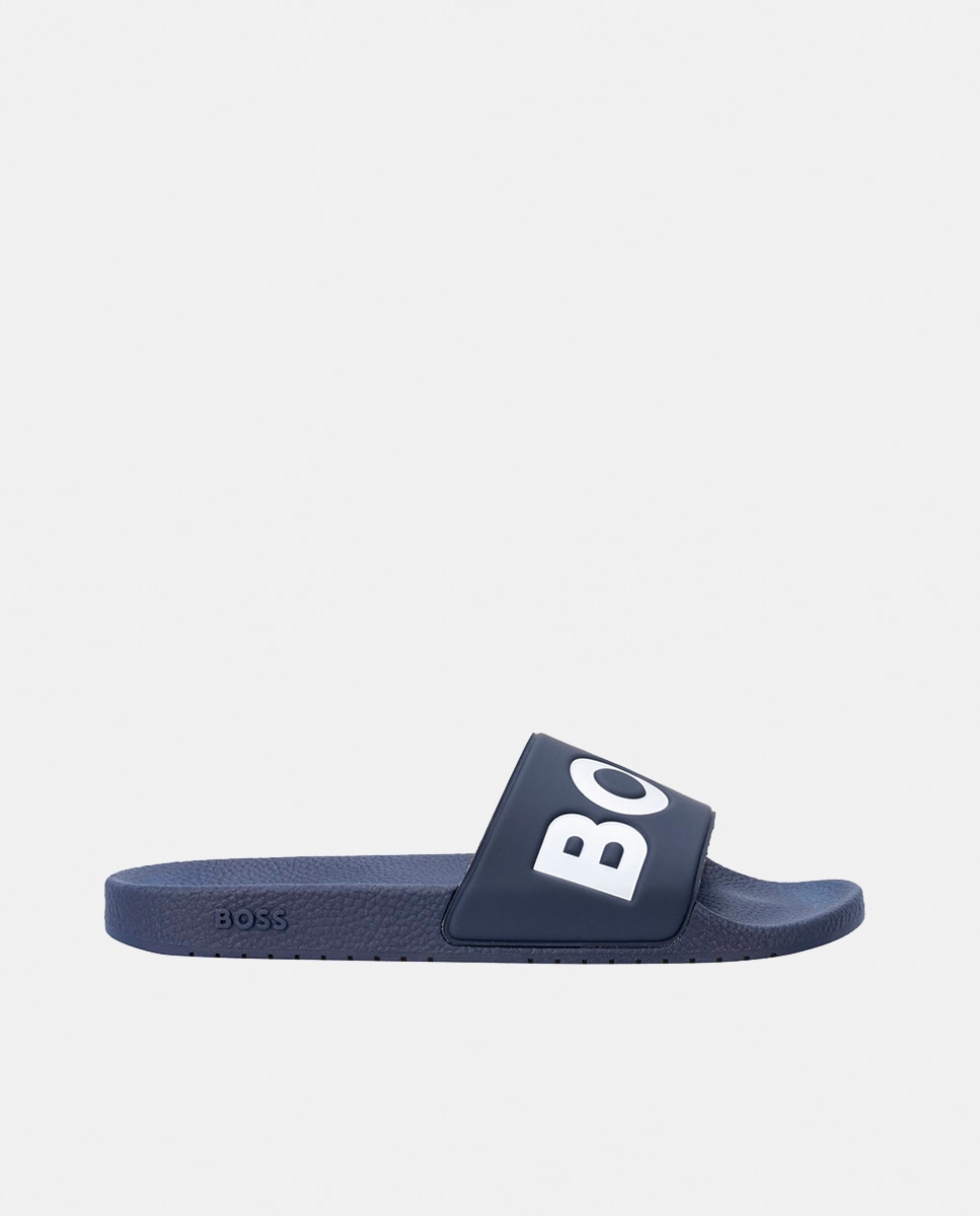 Chanclas de pala de hombre con logo - Boss - Azul marino Azul marino-1
