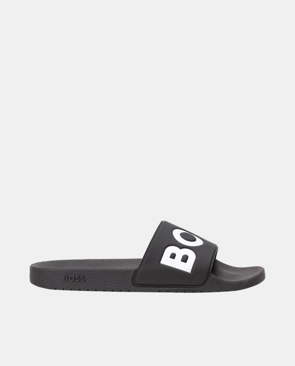 Chanclas de pala de hombre con logo - Boss - Negro Negro-2