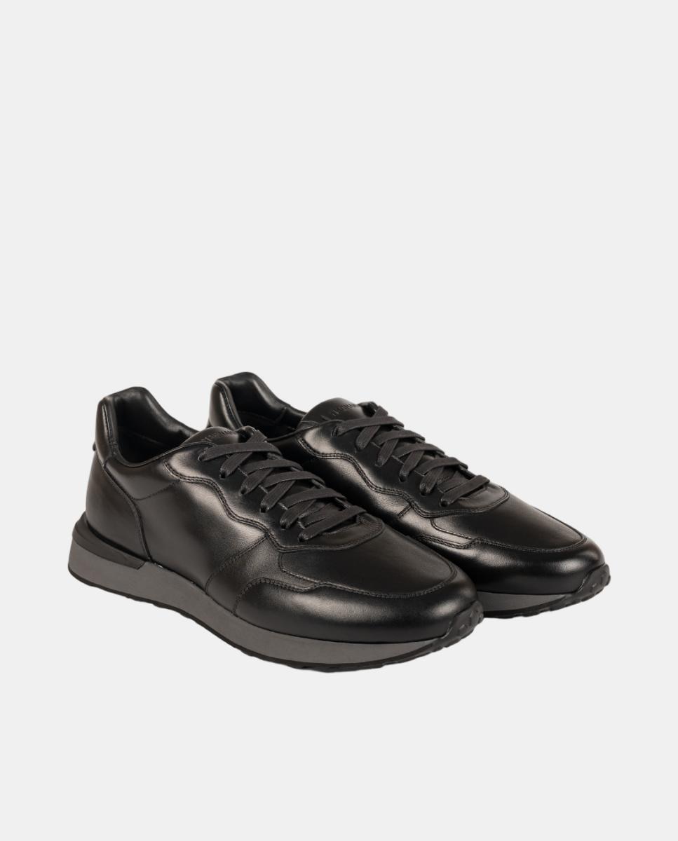 Sapatilhas de Running em Pele PG Notka Preto-2