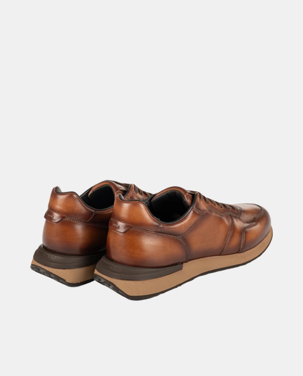 Sapatilhas de Running em Pele PG Notka Castanho-3