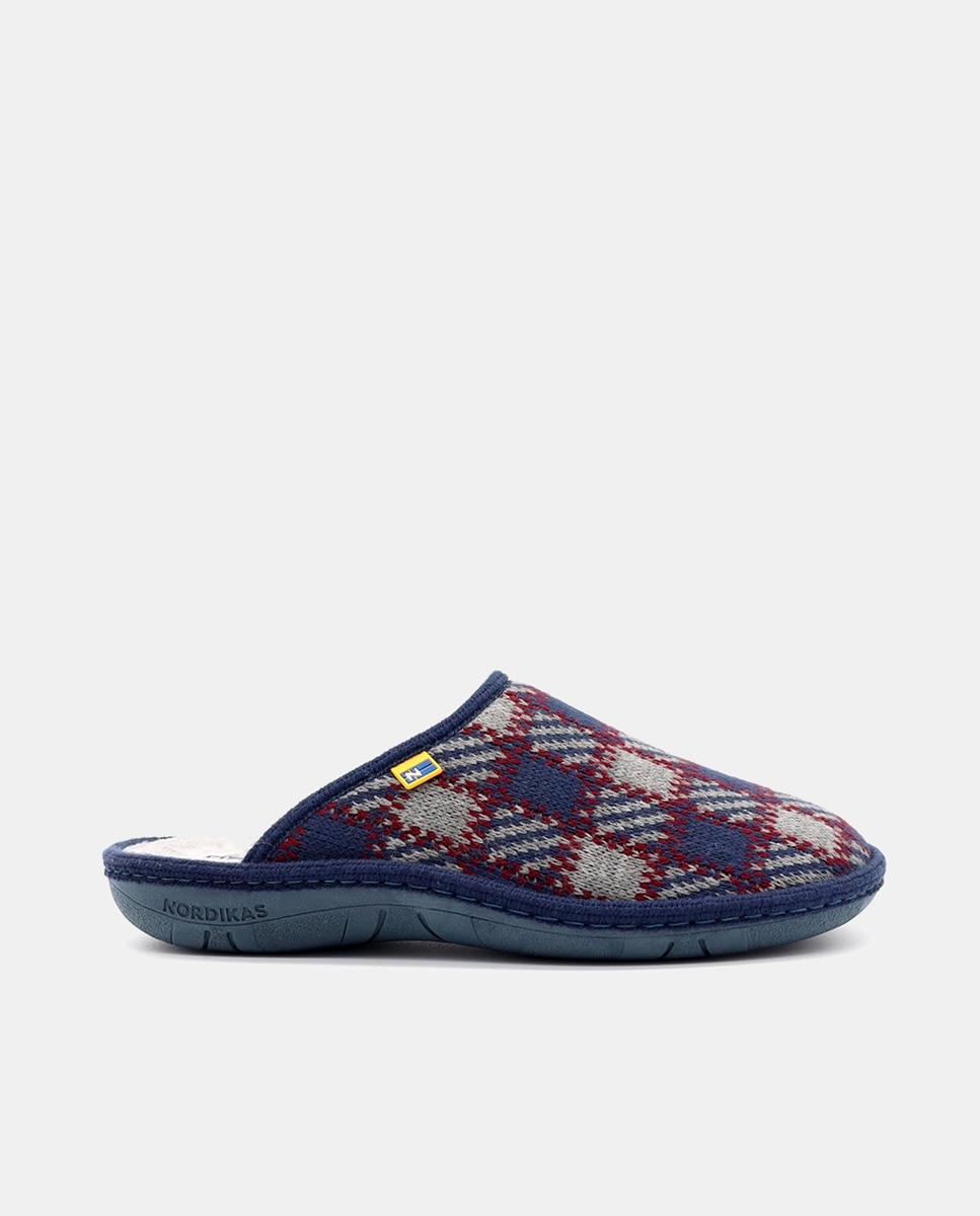 Zapatilla de hombre abierta en tejido - Nordikas - Azul Azul-1