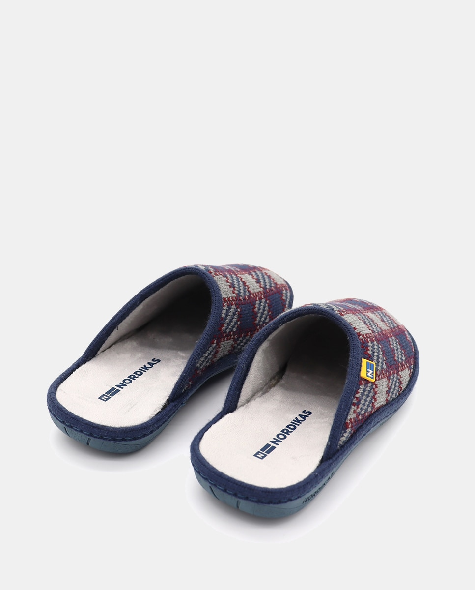 Zapatilla de hombre abierta en tejido - Nordikas - Azul Azul-3