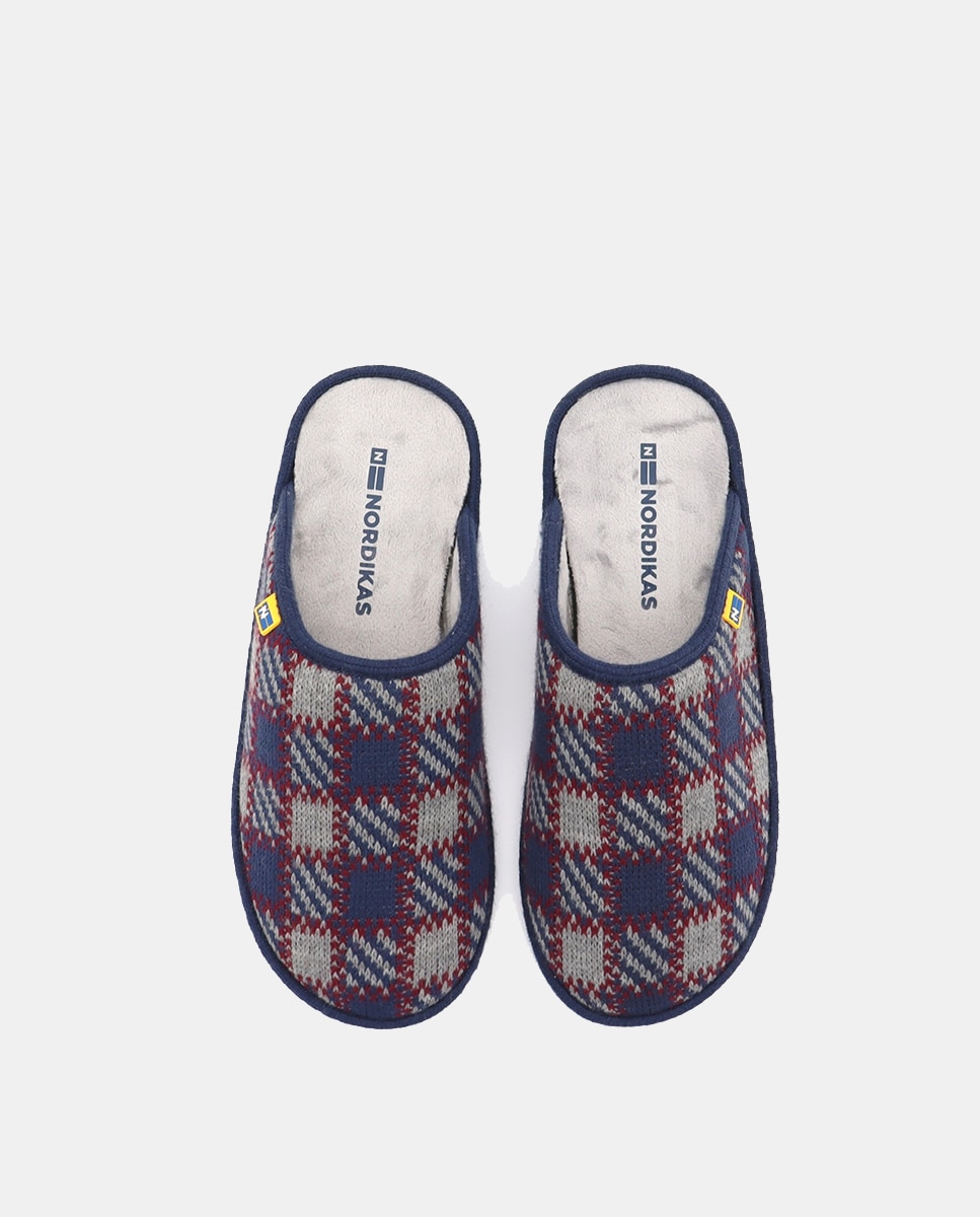 Zapatilla de hombre abierta en tejido - Nordikas - Azul Azul-4