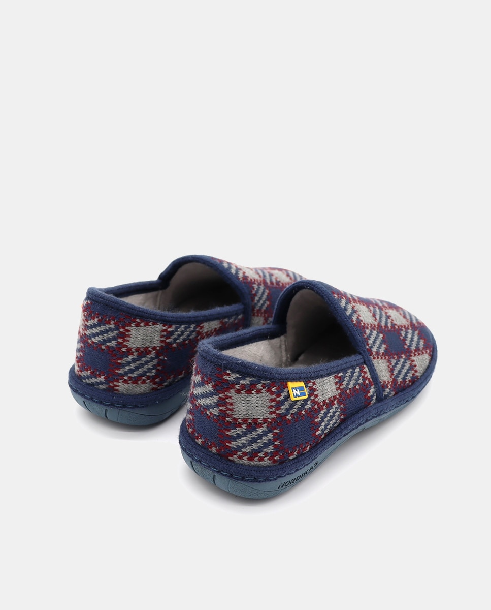 Pantufas em Tecido Azul-3
