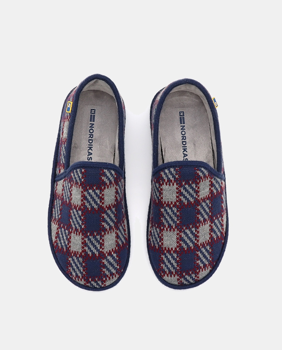 Pantufas em Tecido Azul-4