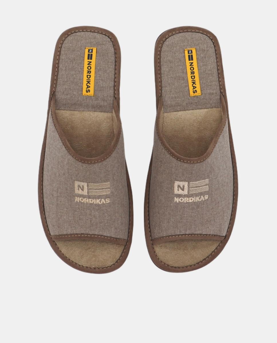 Pantufas de Casa Abertas Castanho-2