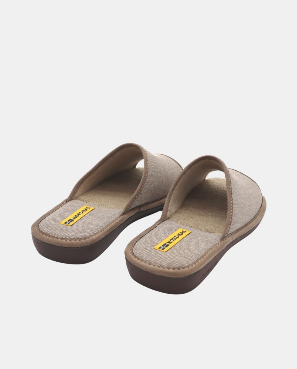 Pantufas de Casa Abertas Castanho-4