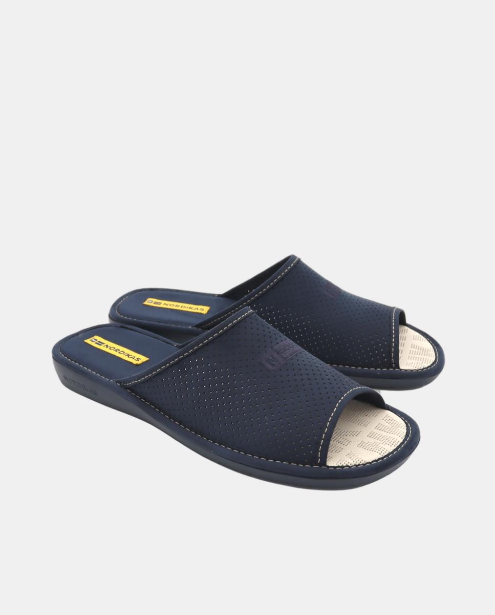 Pantufas de Casa Abertas Azul-3