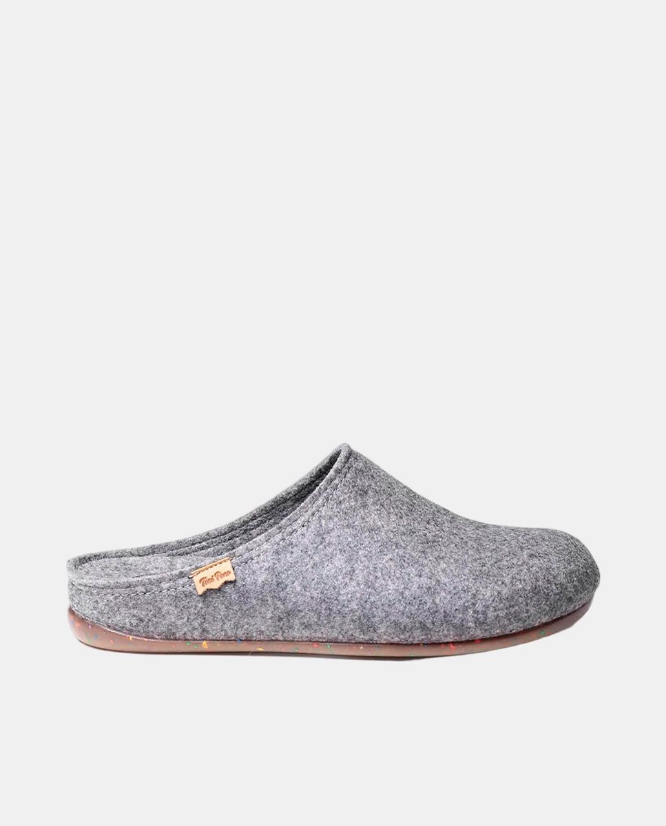 Pantufas Neo com Sola Antiderrapante, Palmilha Amovível e em Feltro Reciclado Cinzentos-1