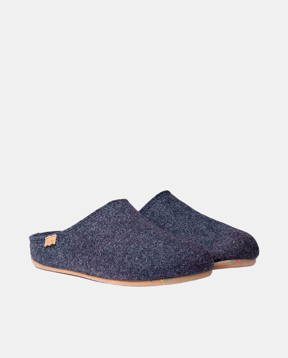 Pantufas Neo com Sola Antiderrapante, Palmilha Amovível e em Feltro Reciclado Azul-escuro-2