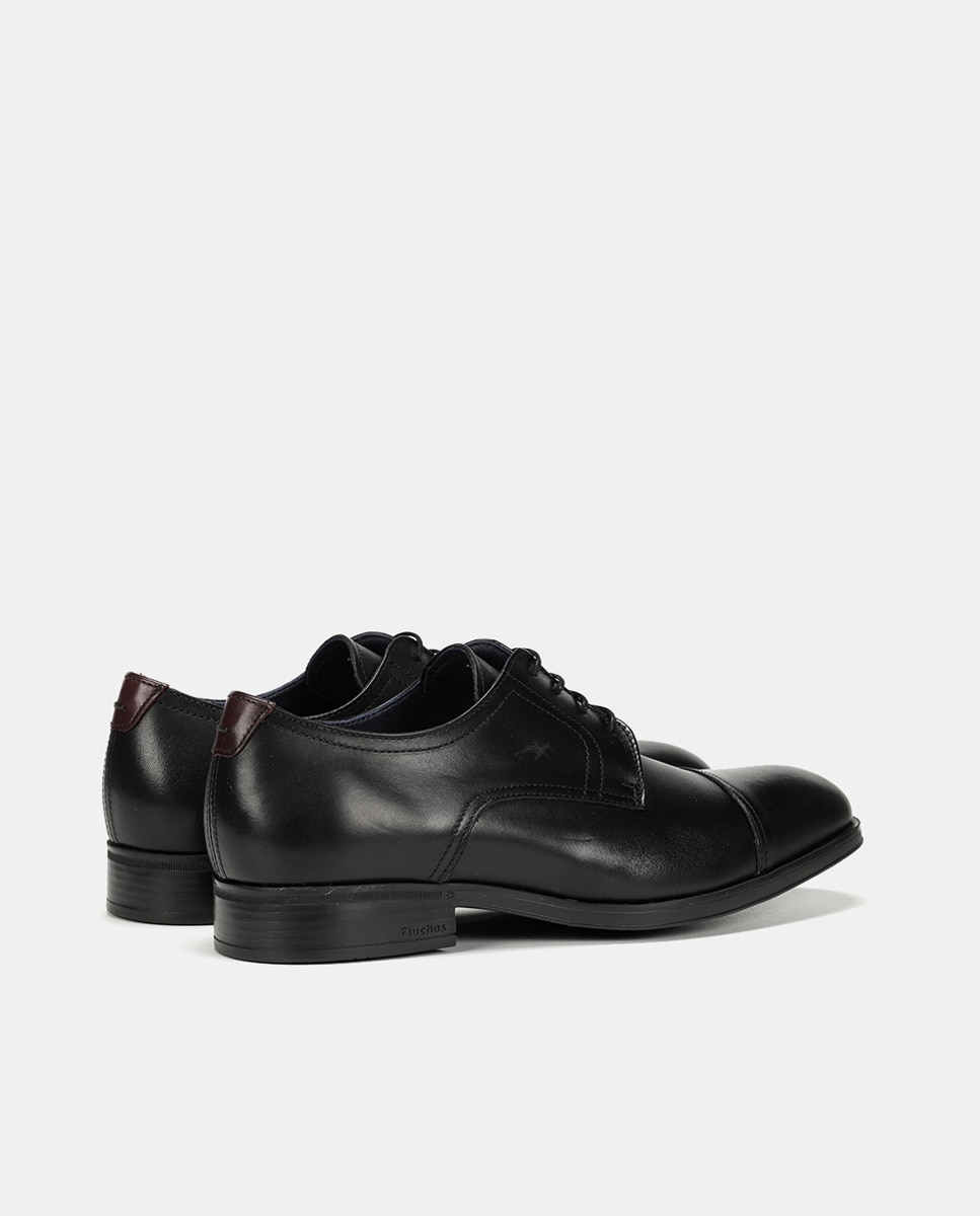 Zapatos de cordones Asgard de hombre en piel con puntera recta - Fluchos - Negro Negro-3