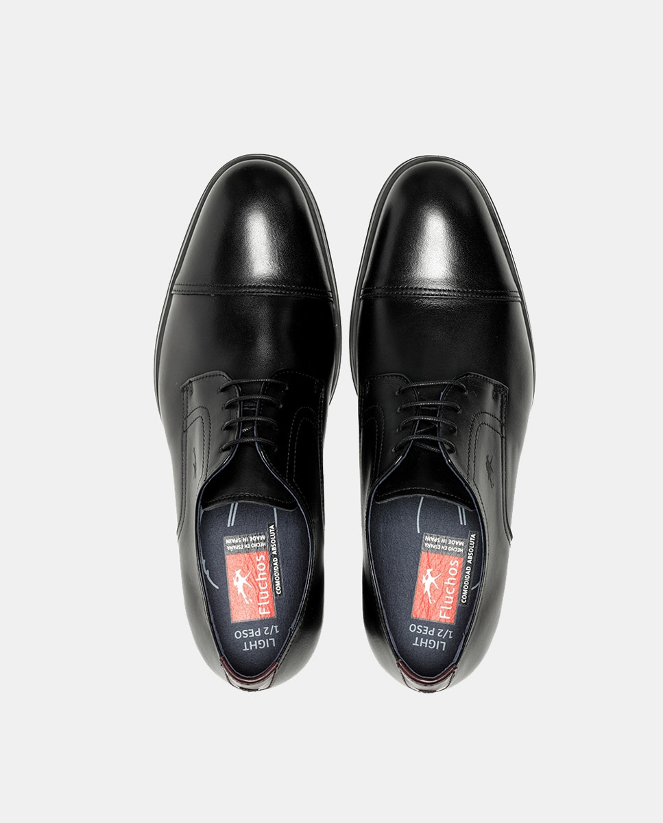 Zapatos de cordones Asgard de hombre en piel con puntera recta - Fluchos - Negro Negro-4