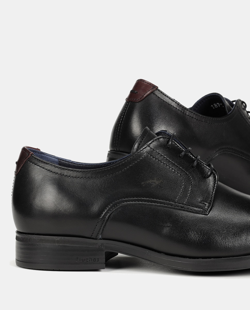 Zapatos de cordones Asgard de hombre en piel con puntera recta - Fluchos - Negro Negro-6