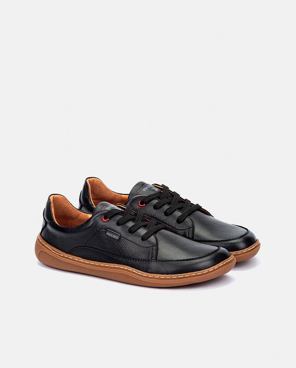 Zapatillas de piel en color - Pikolinos - Negro Negro-2