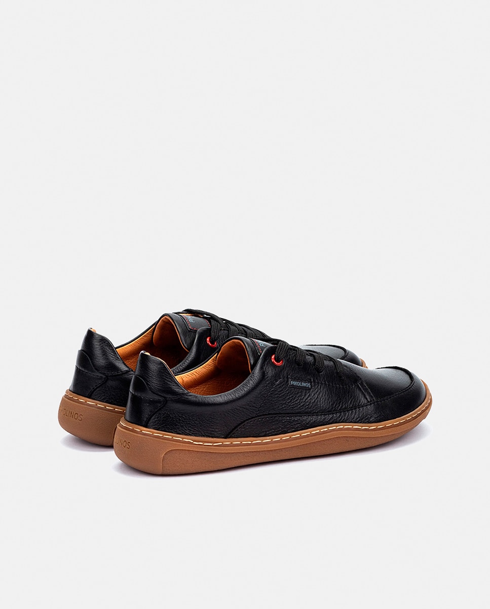 Zapatillas de piel en color - Pikolinos - Negro Negro-3