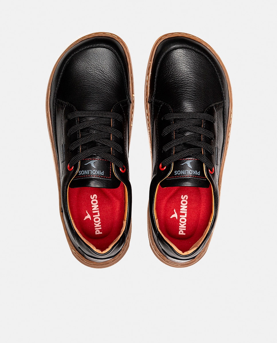 Zapatillas de piel en color - Pikolinos - Negro Negro-6