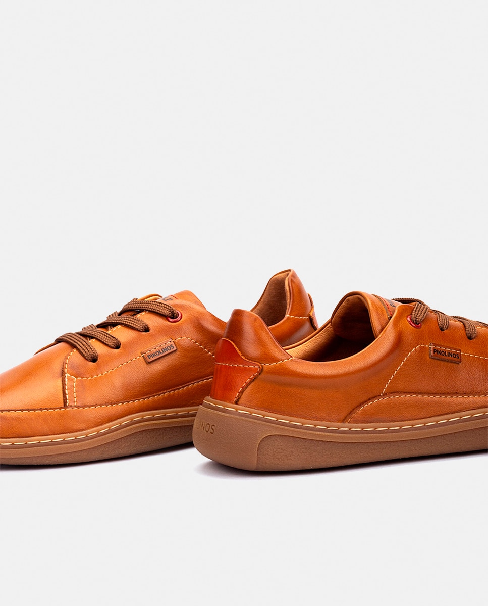 Sapatilhas em Pele - Preto Castanho-4