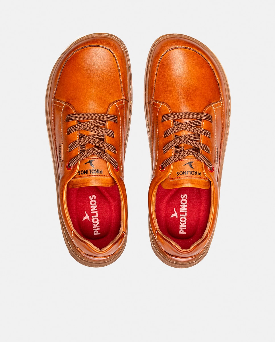 Sapatilhas em Pele - Preto Castanho-6