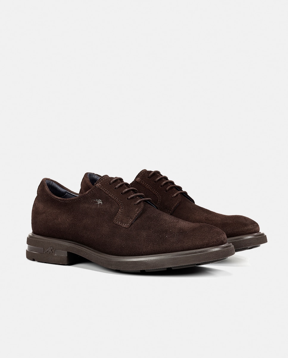 Sapatos Clássicos F1639 de Felpa - Café Castanho-chocolate-2