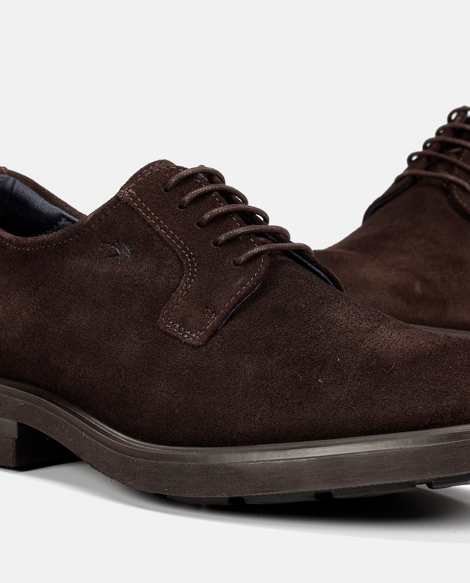 Sapatos Clássicos F1639 de Felpa - Café Castanho-chocolate-7