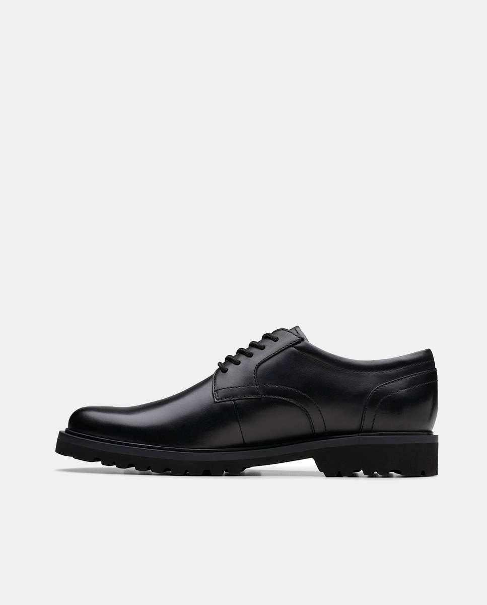 Sapatos de Atacadores Lace Preto-3