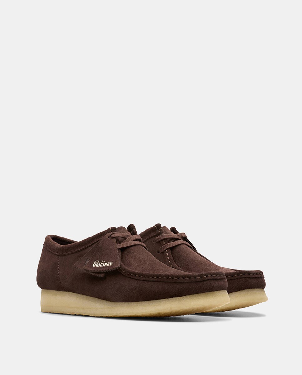 Sapatos de Atacadores Wallabee Castanho-escuro-2